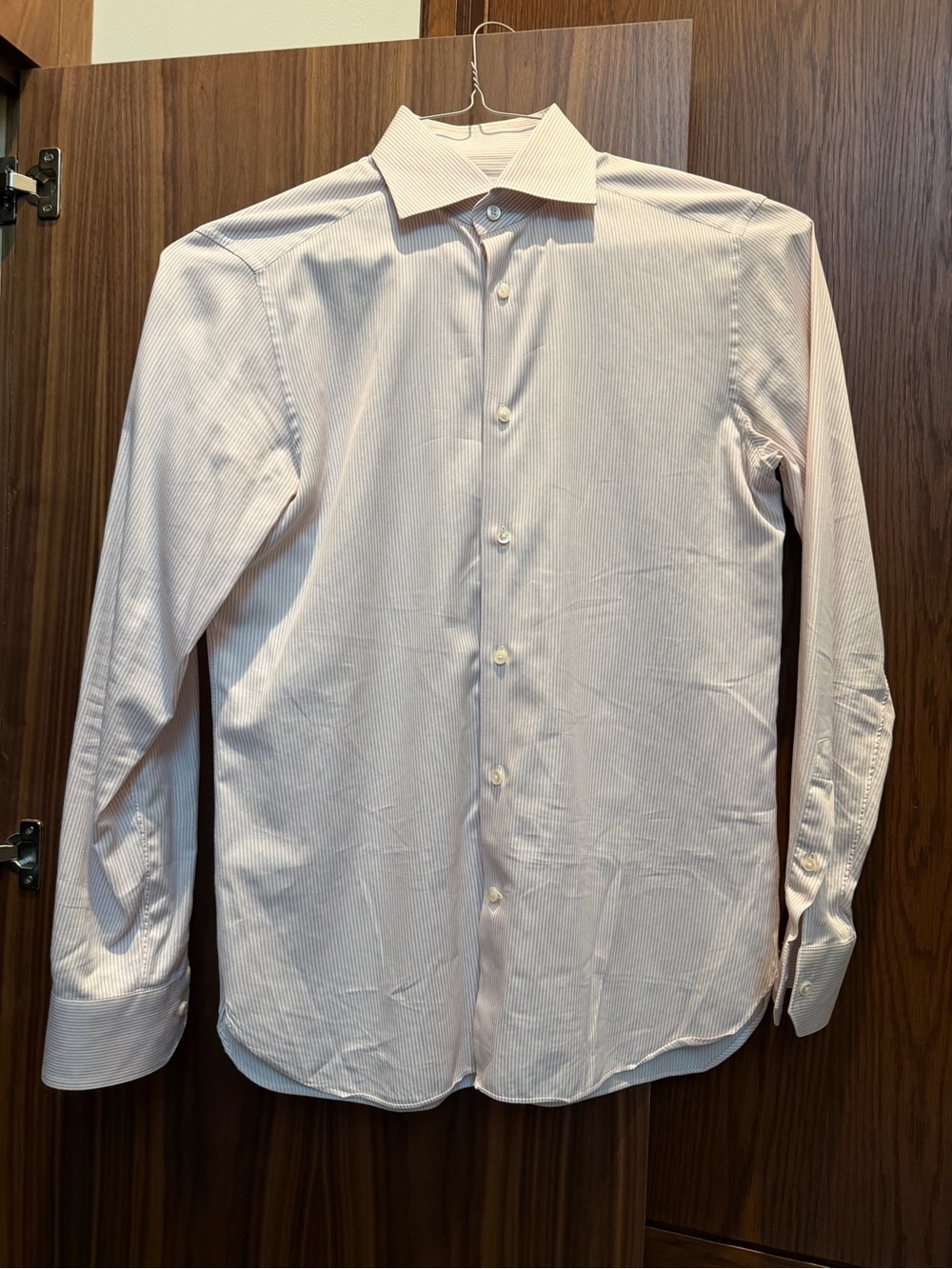 Ermenegildo Zegna Light Pink Striped Dress Shirt
